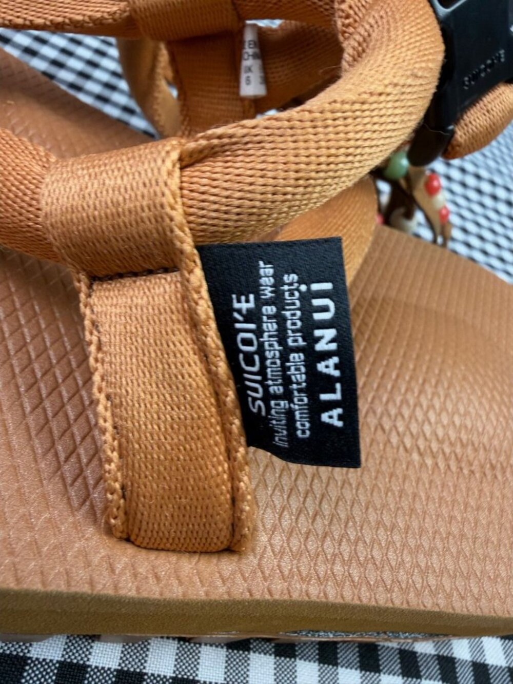 Alanui x Suicoke Platform Sandals Brown Beaded Vibram Sole NWOB Women's US 9 - Picture 7 of 8